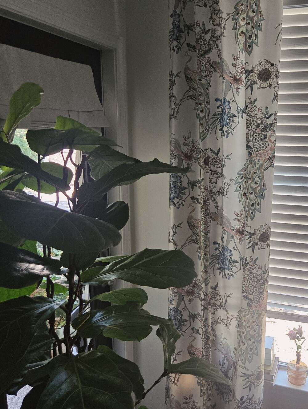 Anthropologie Inspired Peacock Floral Curtain Panels